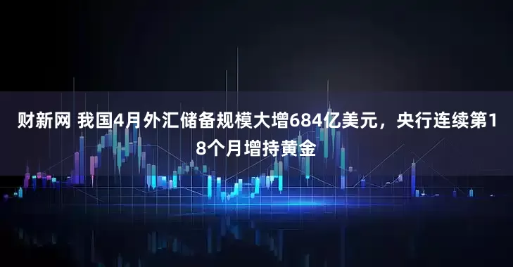 财新网 我国4月外汇储备规模大增684亿美元，央行连续第18个月增持黄金